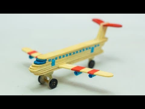 How To Make Airplane From Popsicle Sticks | Ice cream Stick Airplane