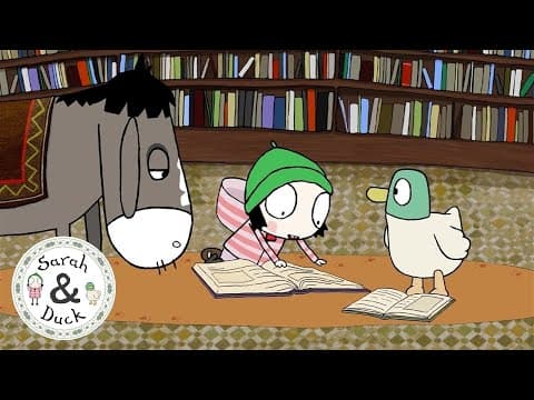 Donkey's Library Visit - Quacky Flappy Clips - Sarah and Duck