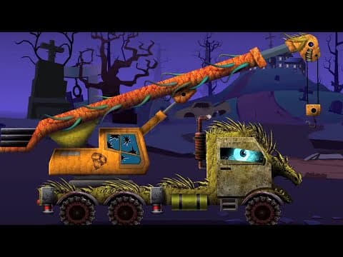 Scary Crane + More Halloween Car Cartoon For Kids
