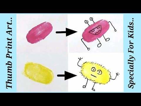 Thumb Print Art - Easy thumb print Cartoons