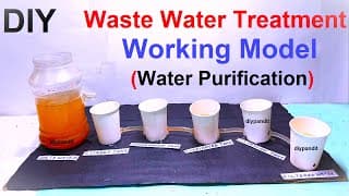 waste water treatment plant working model - water purification - diy - science project