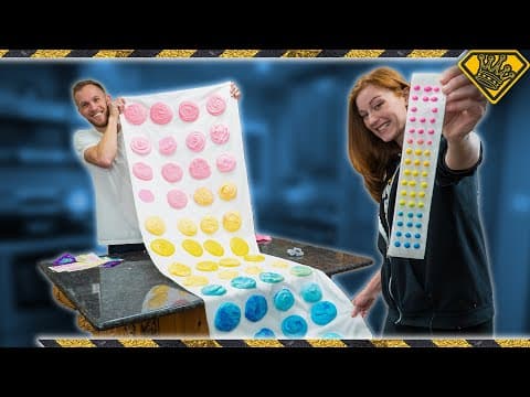 We Made HUMAN SIZED Candy Buttons How Do They Taste