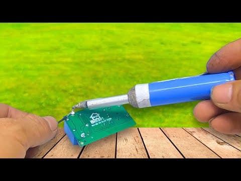 How to make a MINI soldering iron with 18650 lithium battery! DIY Top Tricks