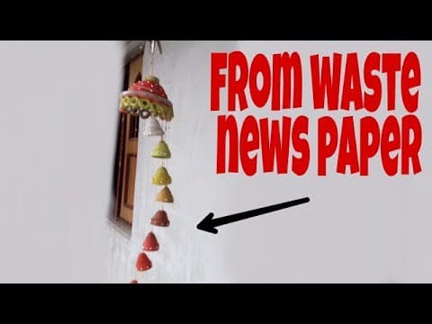 Newspaper carft , newspaper dangler ,waste into best