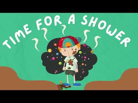 Teach your child to shower BOY EDITION | 4 minute shower coach for kids