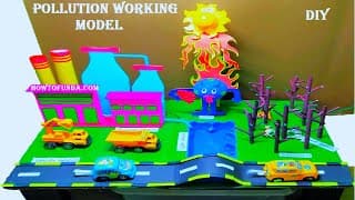 pollution working model science project water - air - land pollution - ozone deplition