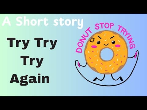 Try Try Again Story / A short story|Short Stories|Moral story in English #kidslearning #kids