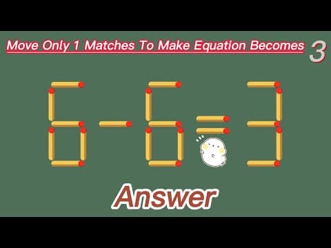 Matchstick Puzzle | Matchstick Logic Puzzles | Matchstick Puzzles with Answers #68