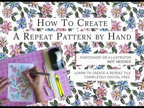 How to Create a Repeat Pattern by Hand (A Digital Free Tutorial) - YouTube