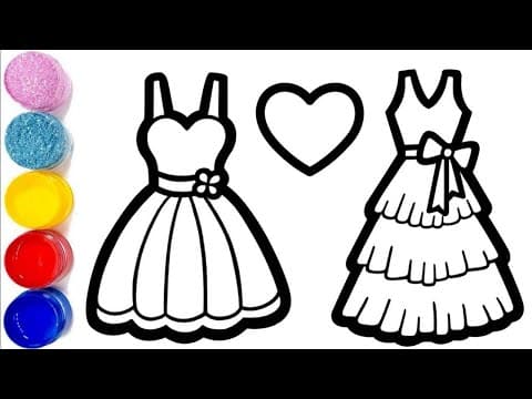 Design Your Own Dress with Let's Draw and Paint | Fun Drawing and Coloring for Kids and Toddlers