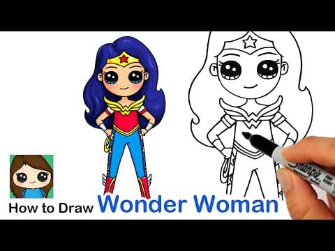 How to draw wonder woman