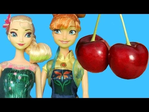 CHERRY Picking ! Elsa and Anna toddlers,Romy and Nori ! Picnic-Outdoors adventure Fun