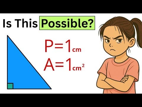 Can we have a Right Triangle with Area=1 and Perimeter=1?