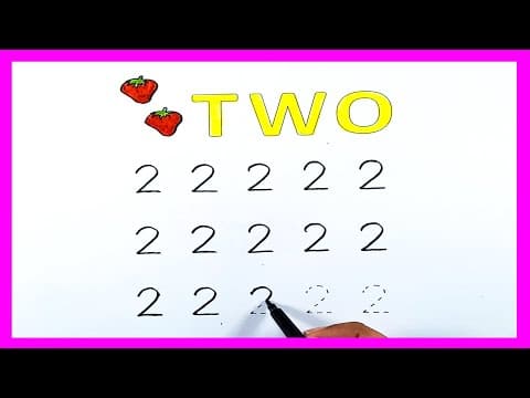 Tracing - how to write numbers - how to write 2 - tracing numbers worksheets