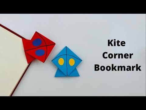 DIY Paper KITE Corner Bookmark!!! Paper Crafts For School / Origami KITE Bookmark / Paper Craft