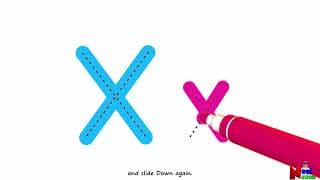 Writing the letter X | Alphabet writing | Writing letter for Kids
