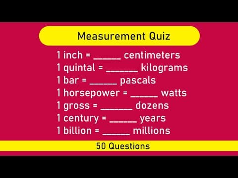 Measurement quiz-general knowledge quiz-50 important gk questions and answers