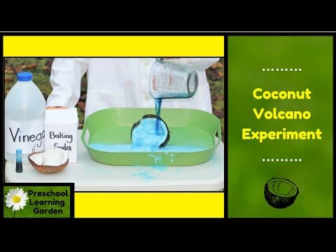 Coconut volcano - science experiment