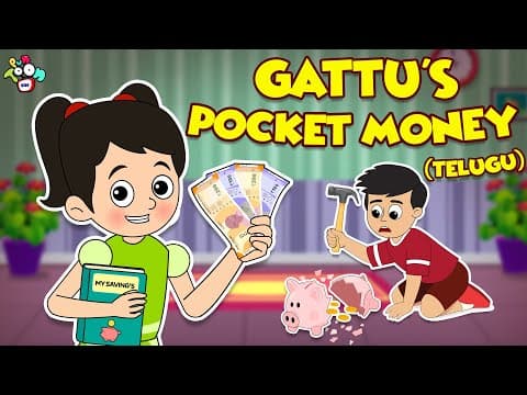 Gattu's Pocket Money | Chinki's Pocket Money | Telugu Stories | Moral Stories | Kids Animation Story
