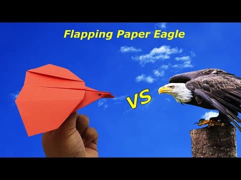 How To Make An Eagle Paper Airplane - Flapping Eagle Bird Plane