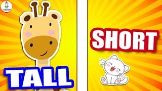 OPPOSITE Words for Young Learners! TALL and SHORT (Compare and Contrast Opposites for Children)