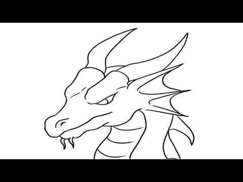 Coloring pages - how to draw a dragon - step by step easy