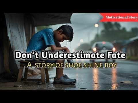 Don't underestimate fate | story of shoe shine boy | Motivational story