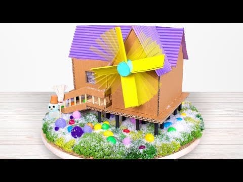 How to make working model of a wind turbine from cardboard