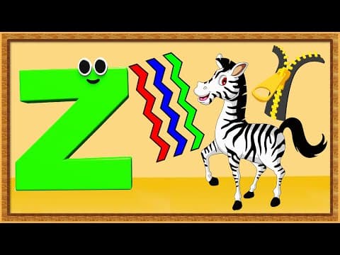 Words from letter z - kids learning videos - words start with letter z - kids vocabulary words