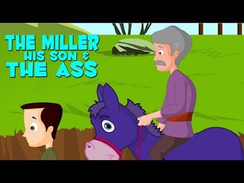 English Stories For Kids | The Miller His Son And The Ass | Moral Stories For Children