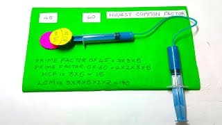 highest common factor working model - hcf and lcm - diy - maths project - tlm