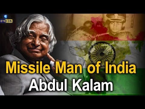 Missile Man of India Abdul Kalam - Eyecon Facts