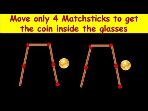 Match Stick and coin Puzzles part 14 | Puzzles with Answer