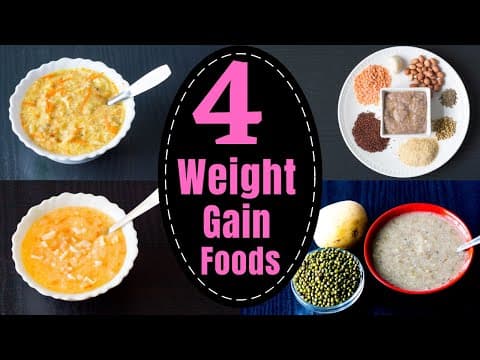 4 Healthy Baby Foods for 6 to 24 Month Babies | 4 Weight Gain Baby Foods | Homemade Fusion Foods