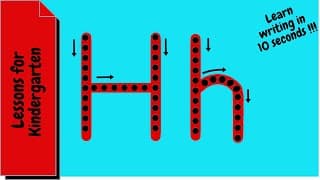Writing the letter H|Alphabet writing|Writing letter for Kids