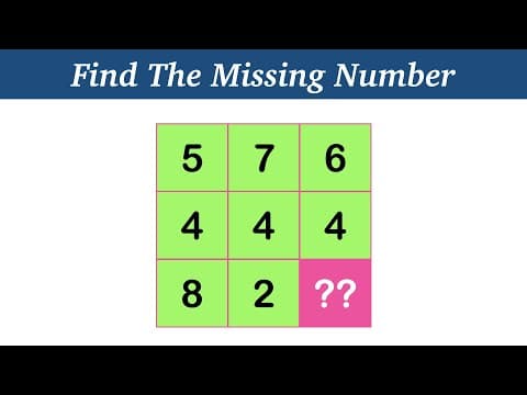 Find the missing number - number puzzle