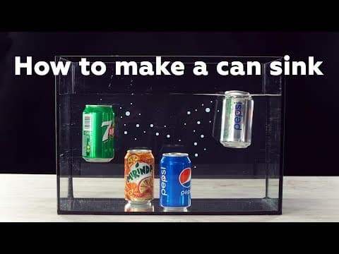 Buoyancy test checking drinks for sugar