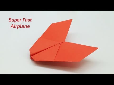How To Make a Super Fast Paper Plane - Flying Paper Airplane