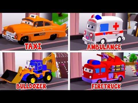 3D Street Cars & Trucks, Learning Videos For Kids