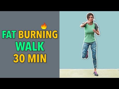 30 Min Walking Workout – Full Body Fat Burn At Home