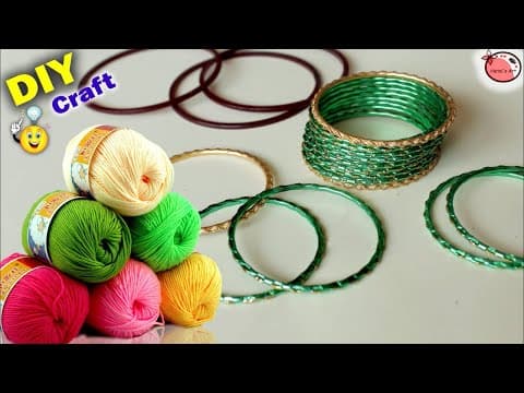 Best Reuse of Old Fashion Bangles | DIY Room Showpiece making | Handmade Things | Waste mathi best