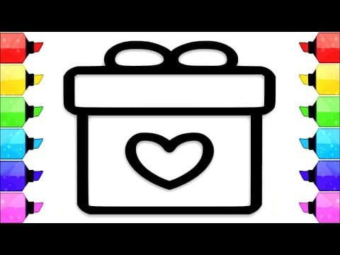 Gift  Pack Drawing Step by Step for kids