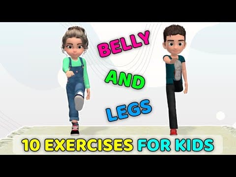 10 BEST EXERCISES FOR KIDS TO DO AT HOME - BELLY AND LEGS WORKOUT