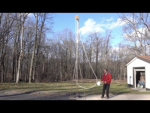 Slow Moving Waves in Giant Hanging Loops--- Cool Science Experiment