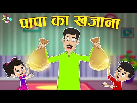 पापा का खजाना - TOYS vs BOOKS | पापा का जादू का पिटारा | Hindi Stories | Hindi Cartoon | कार्टून