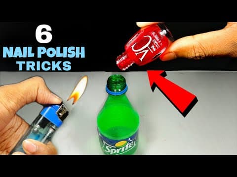 6 Amazing Nail Polish Tricks - Easy Science Experiments With Nail Polish