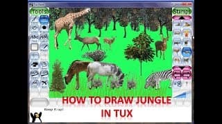 Draw Jungle using Tux Paint