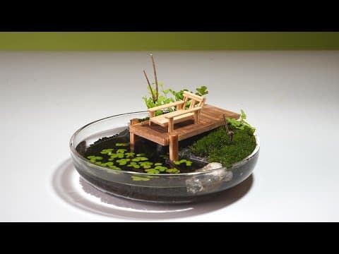 Relaxing near a pond - How to make a mini water lake with very low cost