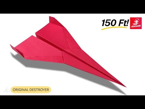 LONG DISTANCE PAPER PLANE - How to make a paper airplane that FLIES FAST & FAR