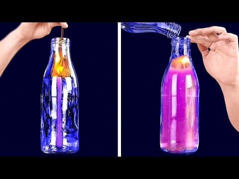 CANDLE BURNING UNDERWATER! AMAZING SCIENCE TRICKS by 5-minute MAGIC